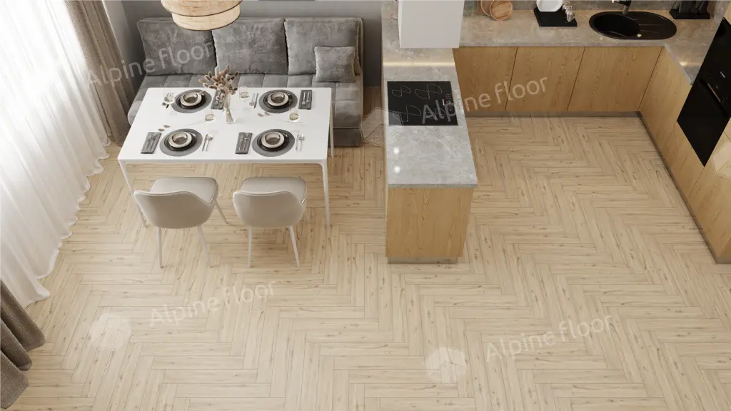 Ламинат Alpine Floor Елка профессиональная (Herringbone 12 Pro) Дуб Лион LF106-01