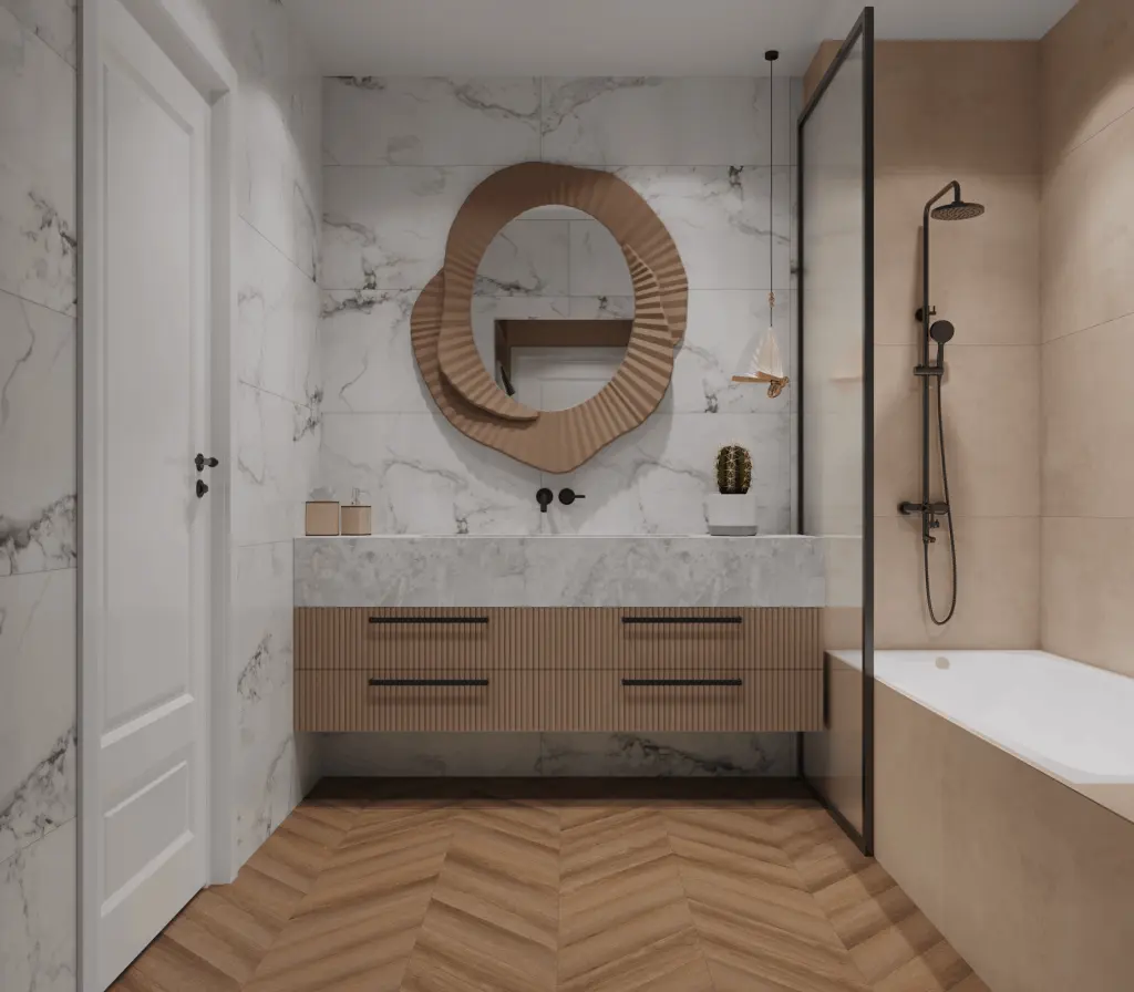 SPC ламинат Tulesna Исскуство в шевроне (Art Chevron) SEGRETO 1011-6