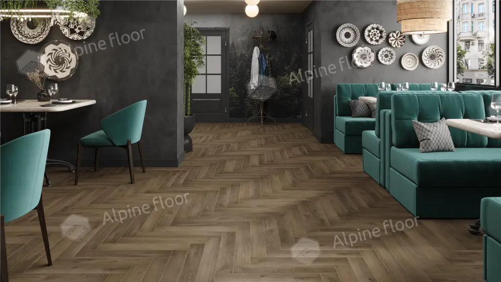 Ламинат Alpine Floor Елка профессиональная 8 (Herringbone 8 Pro) Дуб Анжу LF102-11