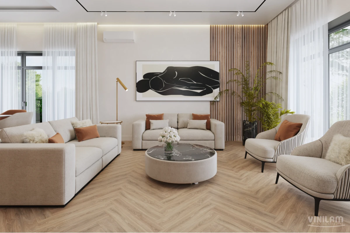 SPC ламинат Vinilam Parquet Herringbone Монпелье IS11355