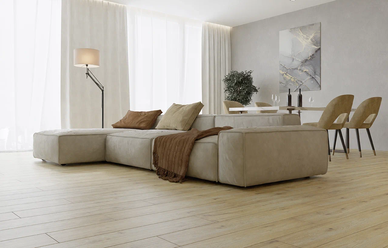 Ламинат Stone Floor Широкая доска Дуб Морской песок 0026-2 MP