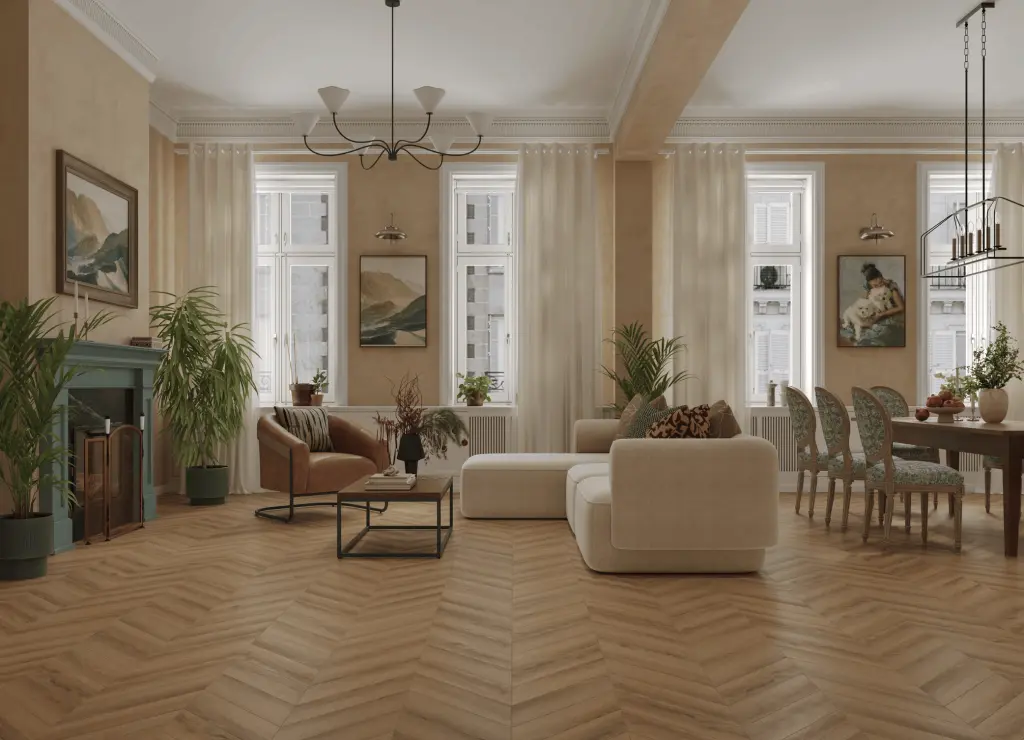 SPC ламинат Tulesna Исскуство в шевроне (Art Chevron) MARE 1011-3