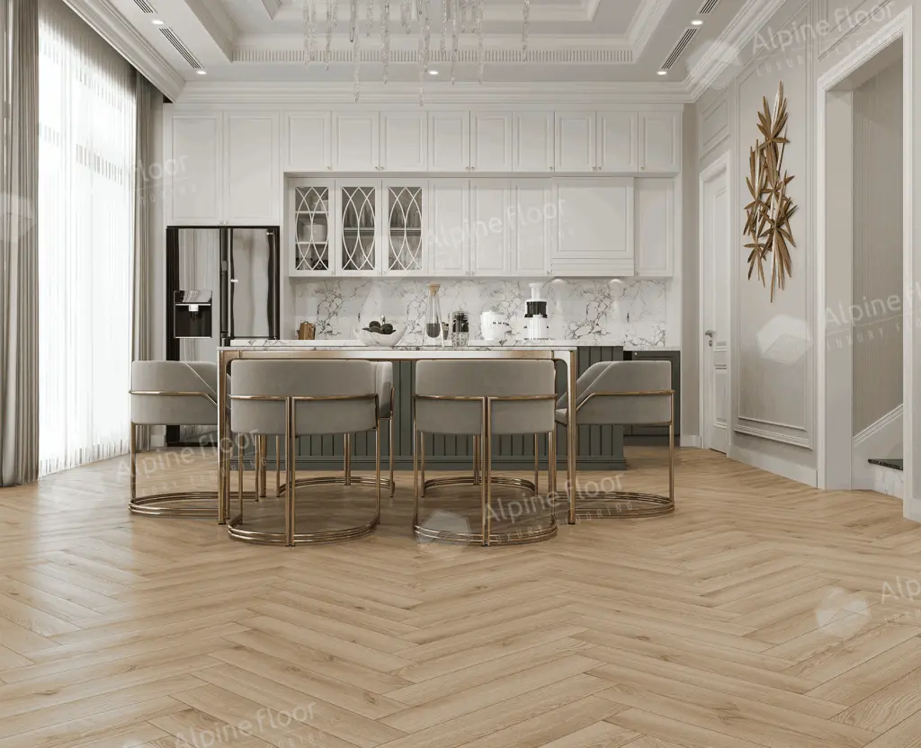 Ламинат Alpine Floor Елка профессиональная 8 (Herringbone 8 Pro) Дуб Артуа LF102-12