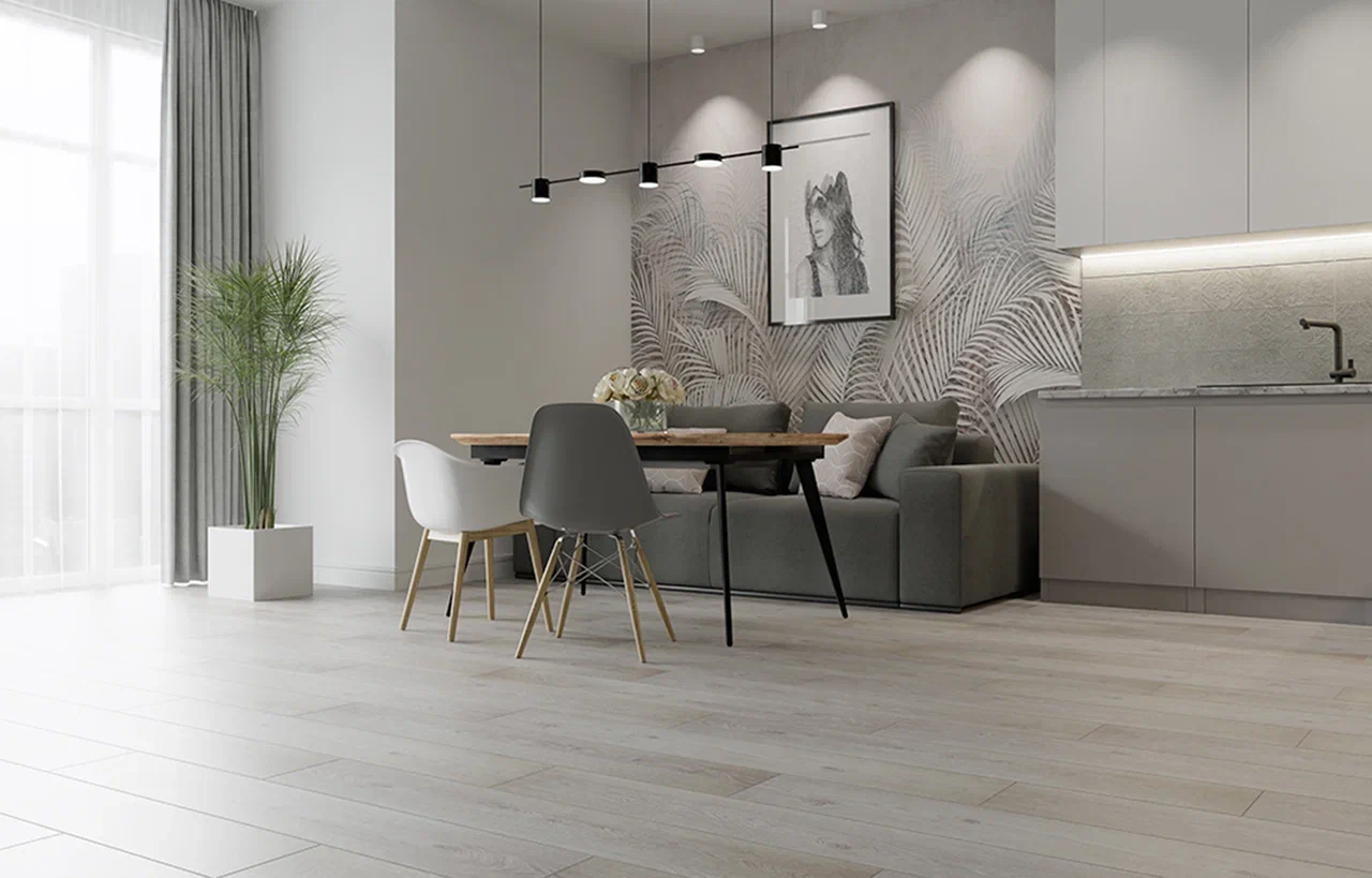 Ламинат Stone Floor Широкая доска Дуб Зимний вечер 91799-7 MP